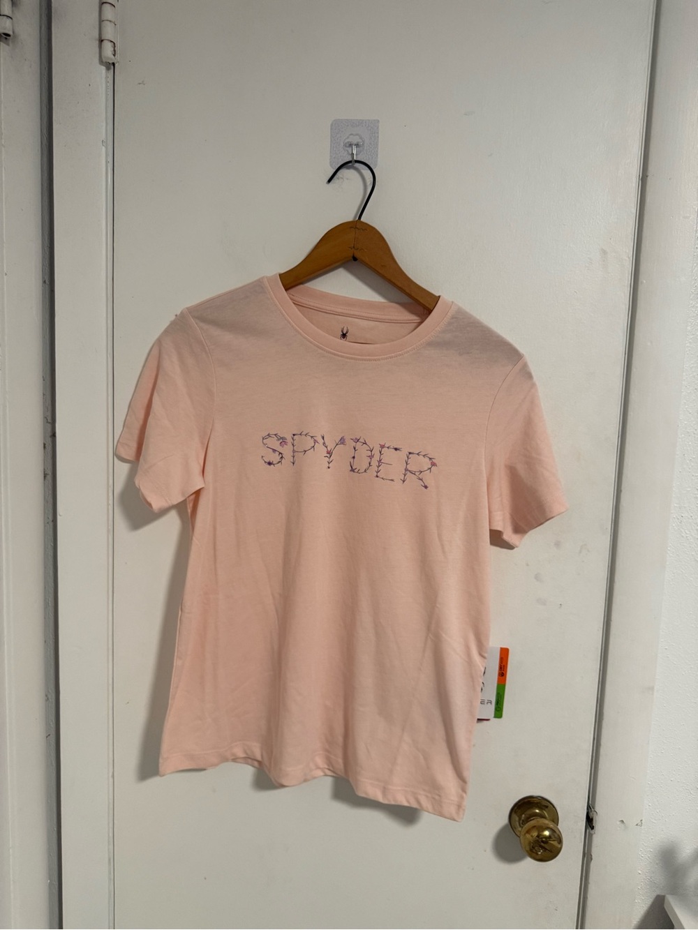 Size small| Womens Pale Pink Short-Sleeve Tee with L